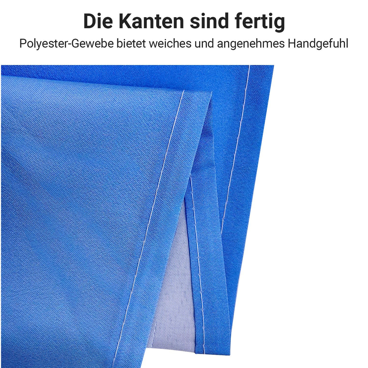 Lerores Shower Curtain, 180 x 160 cm, Sea Blue, Weighted Hem, Anti-Mould Textile, Water-Repellent