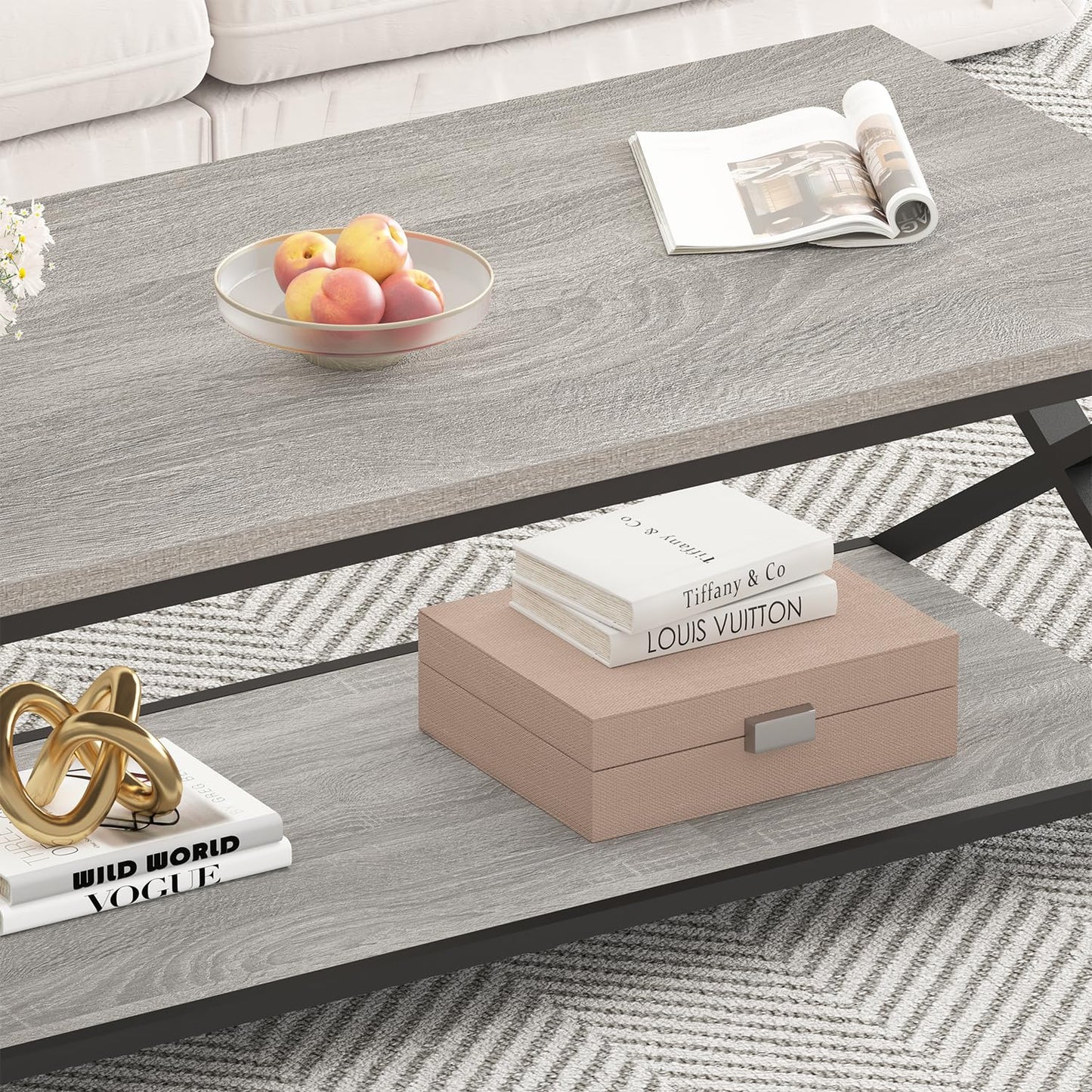 HSH Coffee Table for living room coffee tables Storage 120cm Grey