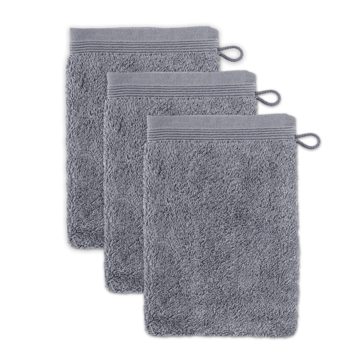 M?ve 3er set Superwuschel wash glove 15 x 20 cm made of 100% cotton, stone