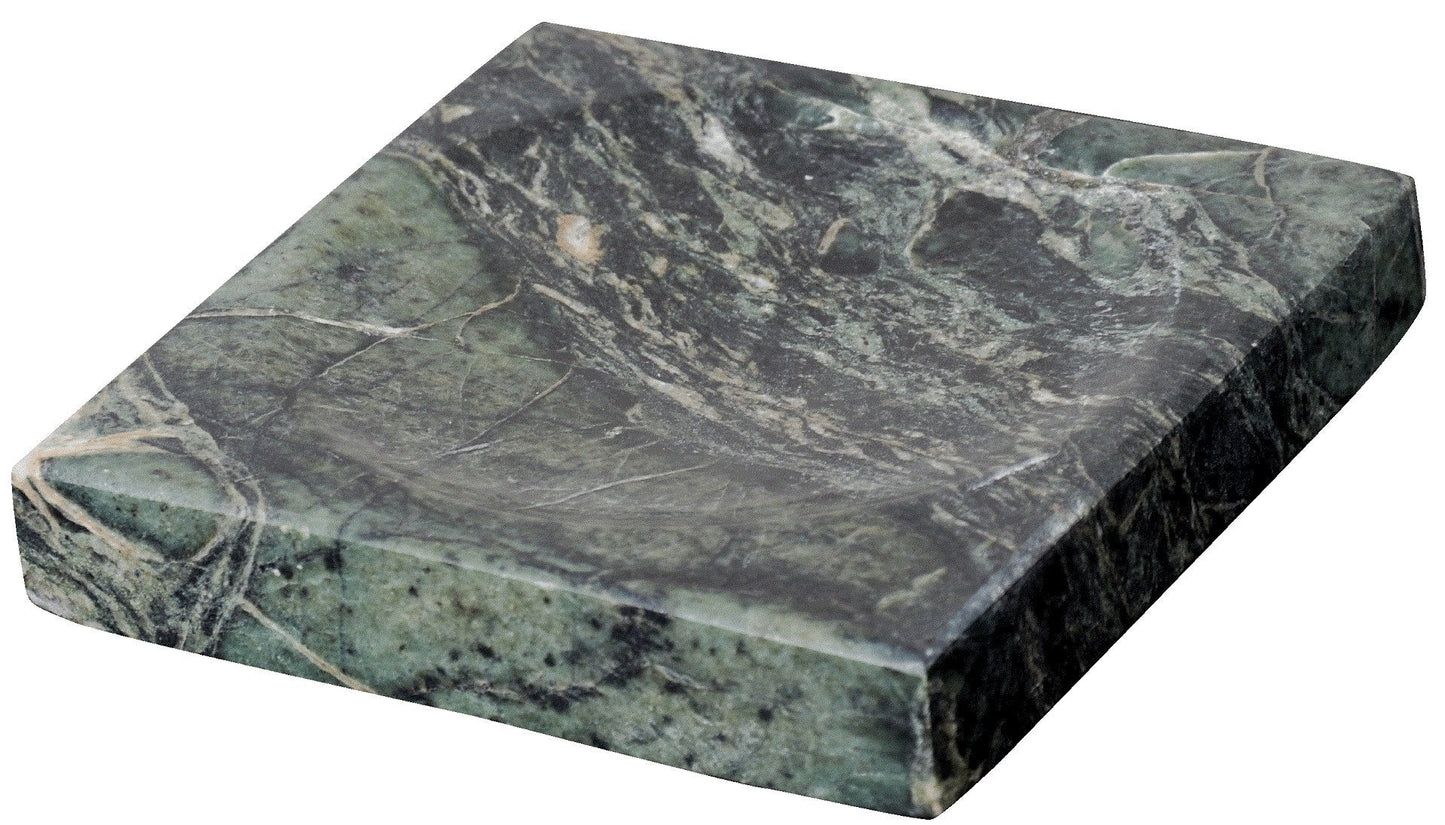 CraftsOfEgypt Green Marble Soap Dish - Polished and Shiny Marble Dish Holder ? Beautifully Crafted Bathroom Accessory