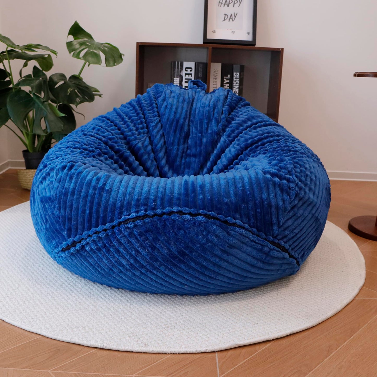 lygooh No filler Fluffy Bean Bag Cover Large Stuffed Storage Covers 3 ft