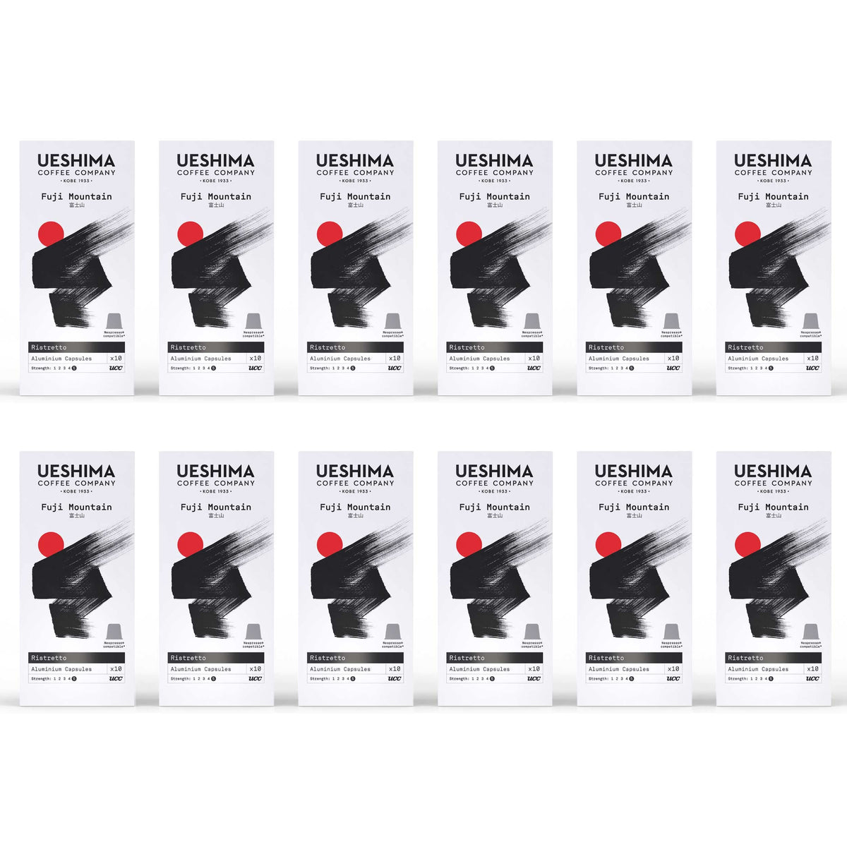 Ueshima Fuji Mountain Coffee Capsules - 12 Packs Of 10 Capsules (120 Cups)