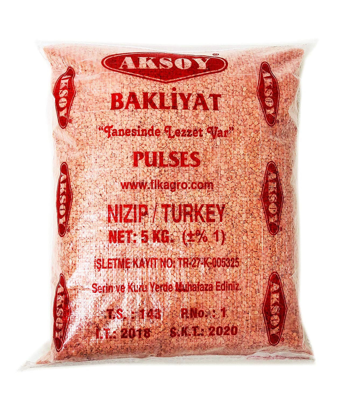 Aksoy Canadian Red Split Lentils 5KG | Natural, High in Fiber and Protein | Ideal for Soups, Main Dishes, and More | Easy to Cook and Perfect for