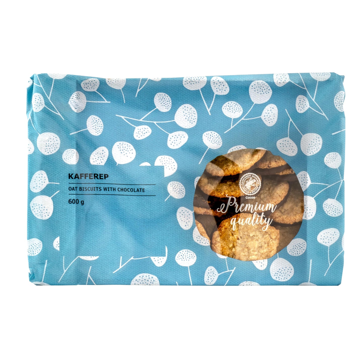 KAFFEREP Swedish Chocolate-Coated Oat Cookies, Crumbly Sandwich Biscuits, Large Box - 600g