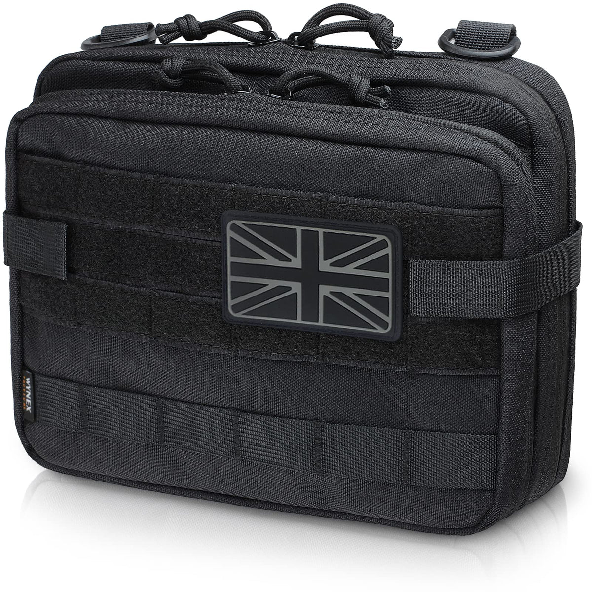 WYNEX Tactical Large Admin Pouch of Double Layer Design, Molle EDC EMT Utility Pouch with Map Sleeve Modular Tool Pouch Large Capacity Flag Patch