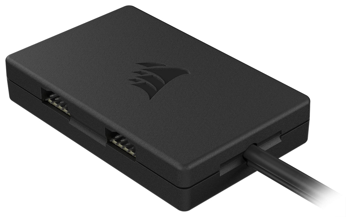Corsair Internal 4-Port USB 2.0 Hub - 4x 9-Pin USB 2.0 Ports - Easy Magnetic Installation - Compatible with most Intel? and AMD? Motherboards - Black