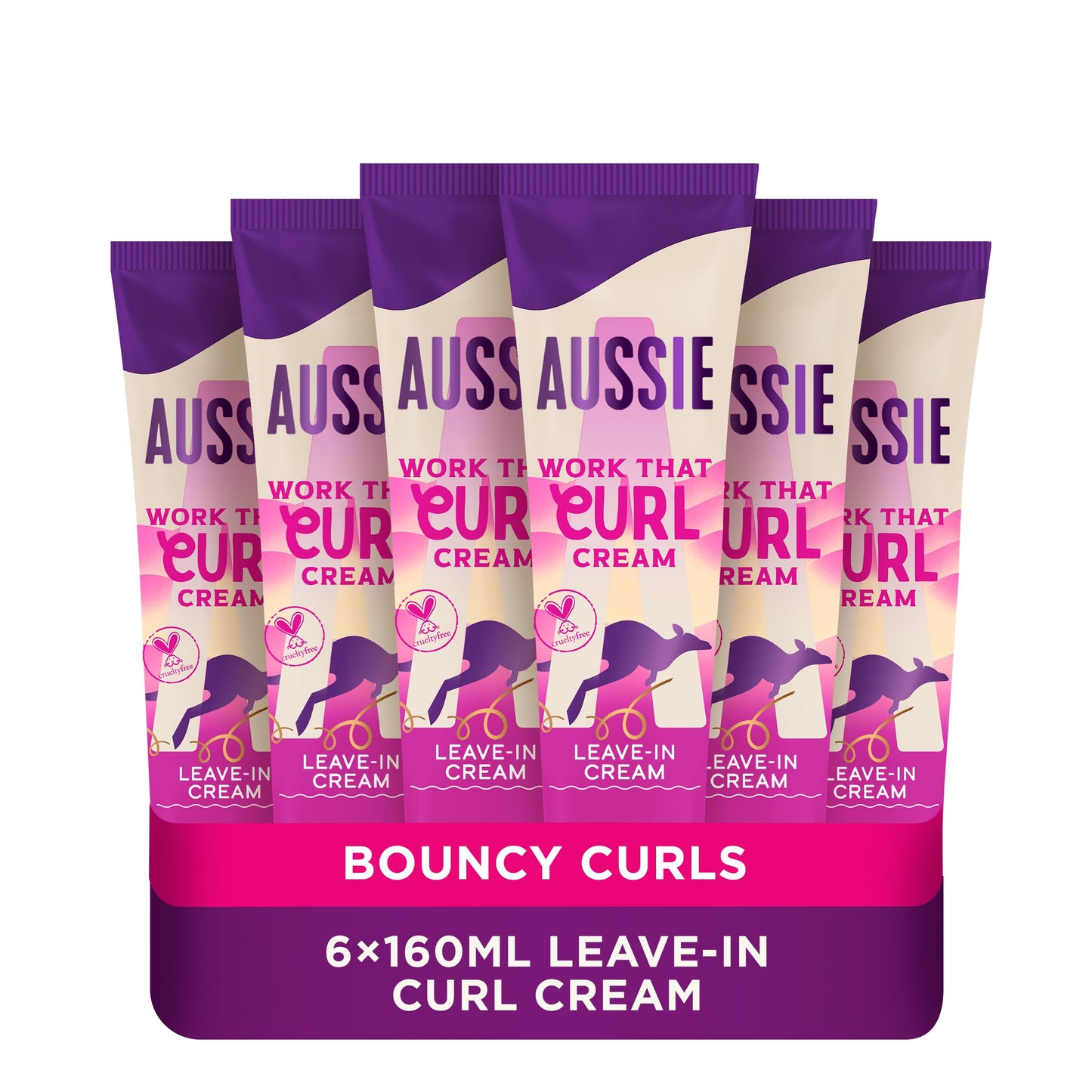 Aussie Work That Curl Defining Curl Cream | For Dry Curly & Wavy Hair | Jojoba Oil, Coconut Oil & Macadamia Nut Oil | Cruelty Free Vegan Formula |