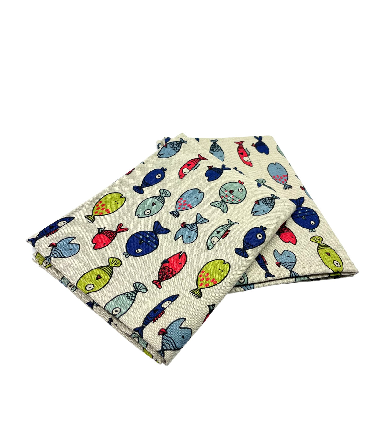 Ger3as Set of 2 Gourmet Tea Towels, Kitchen Towels, Linen Cotton Hand Towels, 50 x 70 cm, Half-Linen Stonewashed Jacquard or Printed Tea Towels
