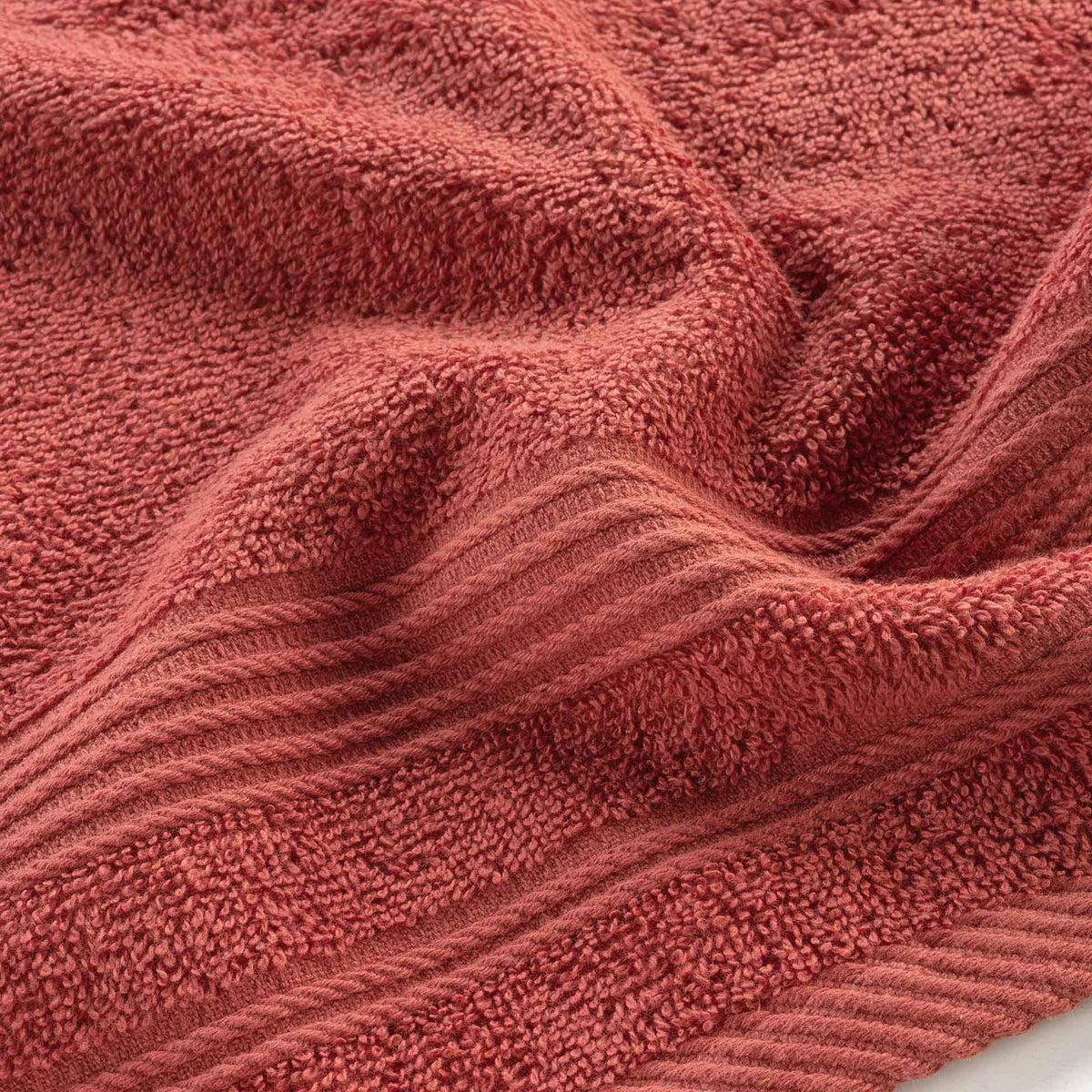 Douceur d'Intérieur, Guest Towel (30 x 50 cm) Tendresse Terracotta, Plain Sponge