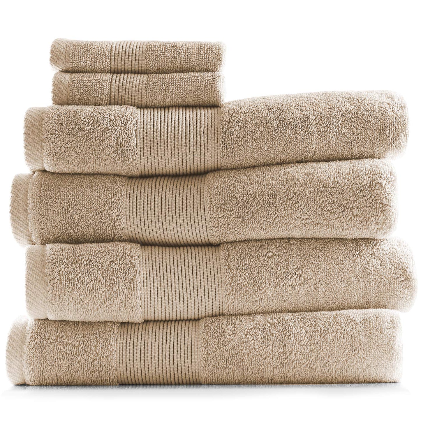 Hearth & Harbor 100% Ring Spun Cotton Bath Towels for bathroom - Luxury Bathroom Towels - Ultra Soft & Highly Absorbent Bath Towels Set, 6 Piece Set