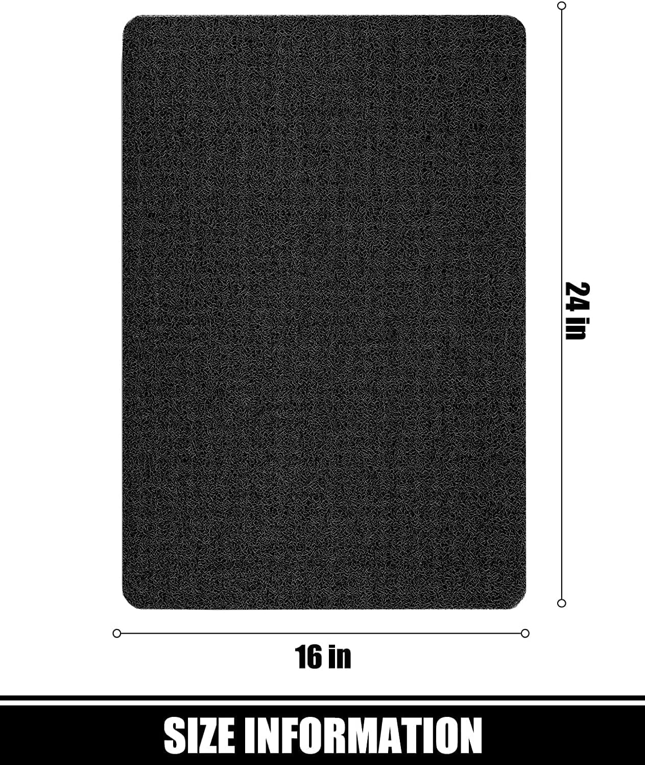 Bingobang Bath Mats Non Slip,Shower Mat Rubber 60x40cm,Extra Soft Anti-Mould, Machine-Washable,For Bathroom Floor,Bathtub(Black)
