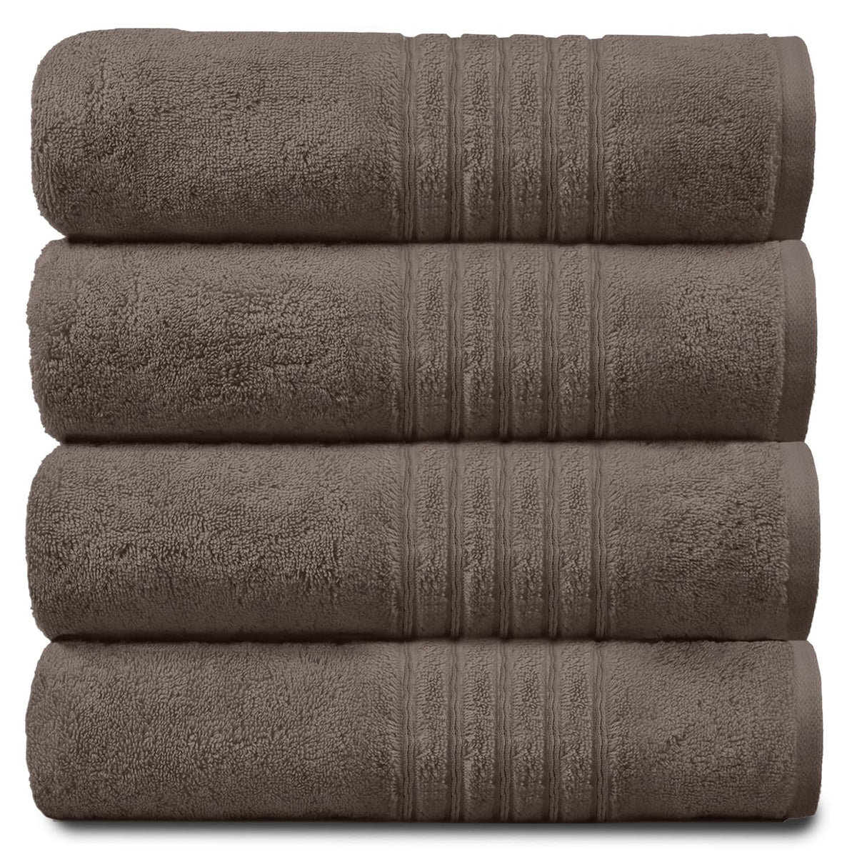 GC GAVENO CAVAILIA 450 GSM Jumbo Bath Sheet, 100% Egyptian Cotton, Walnut, Pack of 4 Hand Towel