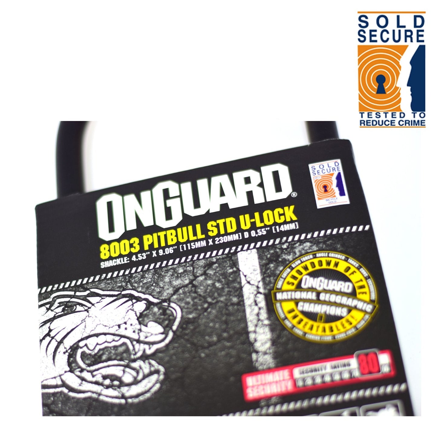 ONGUARD Pitbull STD 8003 Bike U Lock - Sold Secure Gold
