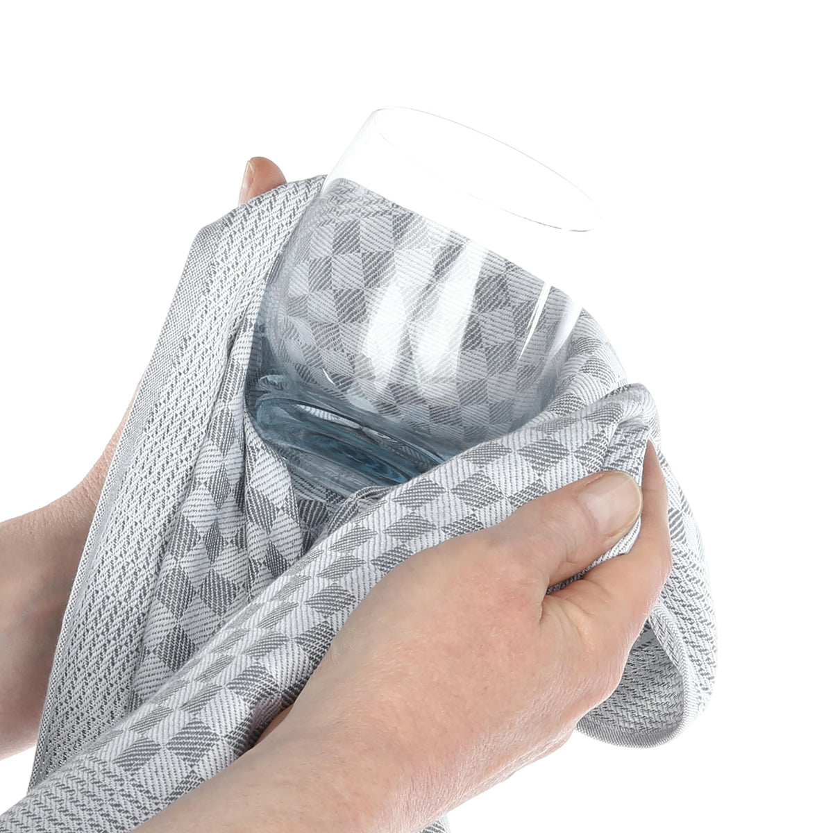 Vaily Premium Tea Towels Pack of 10 - Dry Towels Made of 100% Cotton Super Absorbent - Oeko-Tex Certified - 70 x 45 cm Grey