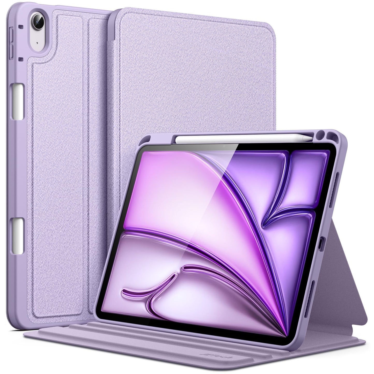 JETech Case for iPad Air 11-Inch M3/M2 (2025/2024), iPad Air 5/4 (2022/2020 5th/4th 10.9-Inch) with Pencil Holder, Slim Folio Stand Protective Tablet