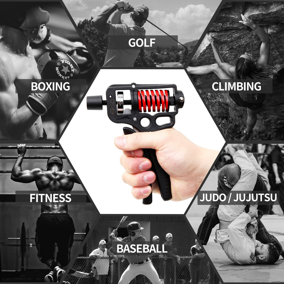 GD GRIP ULTRA-70 Hand Grip Strengthener (Adjustable Resistance: 44~154 lbs) Hand Strength Trainer Wrist and Forearm Exerciser Hand grippers Hand grips