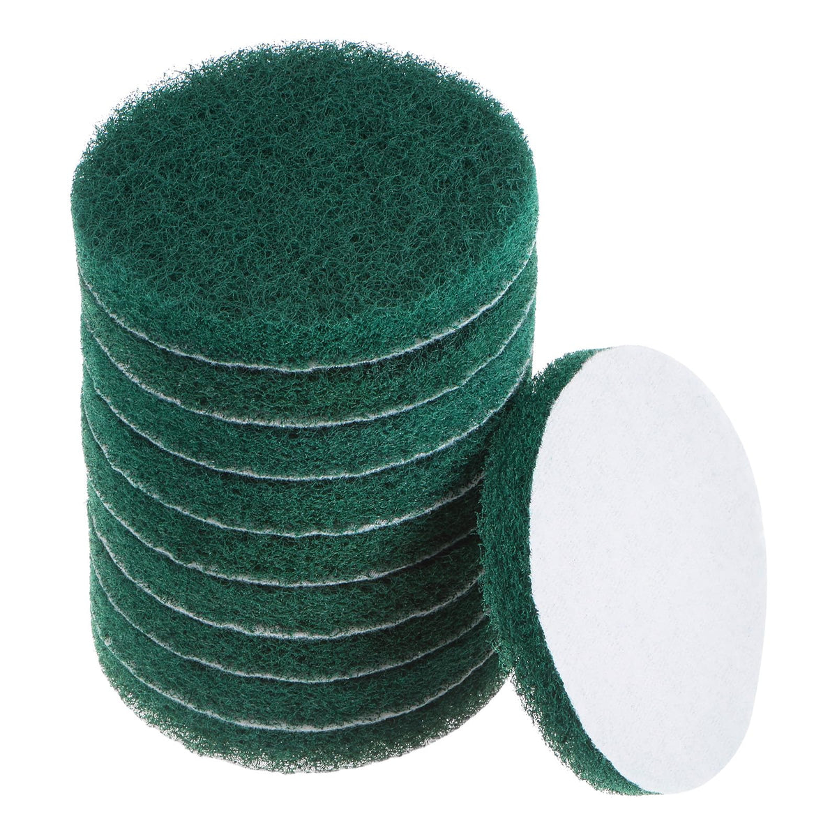 sourcing map 10pcs Drill Power Brush 5 inch Tile Scrubber Scouring Pads 180-240 Grit for Bathroom Kitchen Household Cleaning