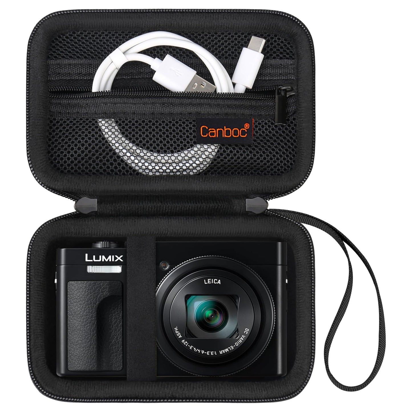 Canboc Carrying Case for Panasonic LUMIX DC-TZ99/ LX10/ ZS80/ ZS100/ ZS70/ ZS200/ ZS60 4K Digital Camera, Point and Shoot Camera Bag, Zipper Mesh