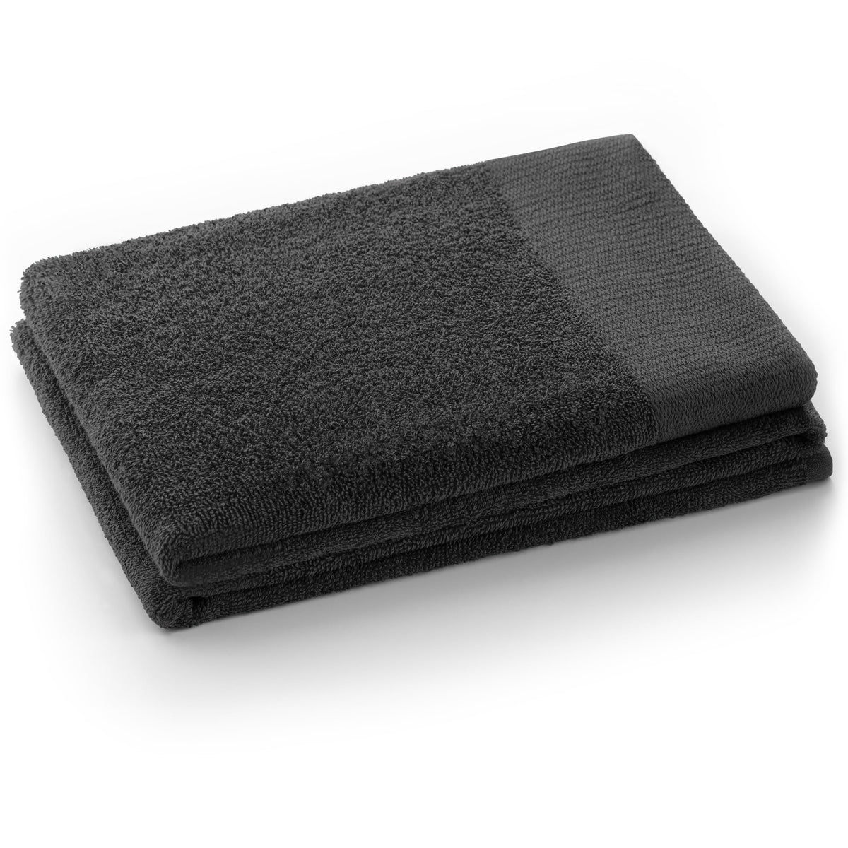 AmeliaHome 70x140 cm Bath Towel 100% Cotton Absorbent Graphite Anthracite Charcoal Grey Amari