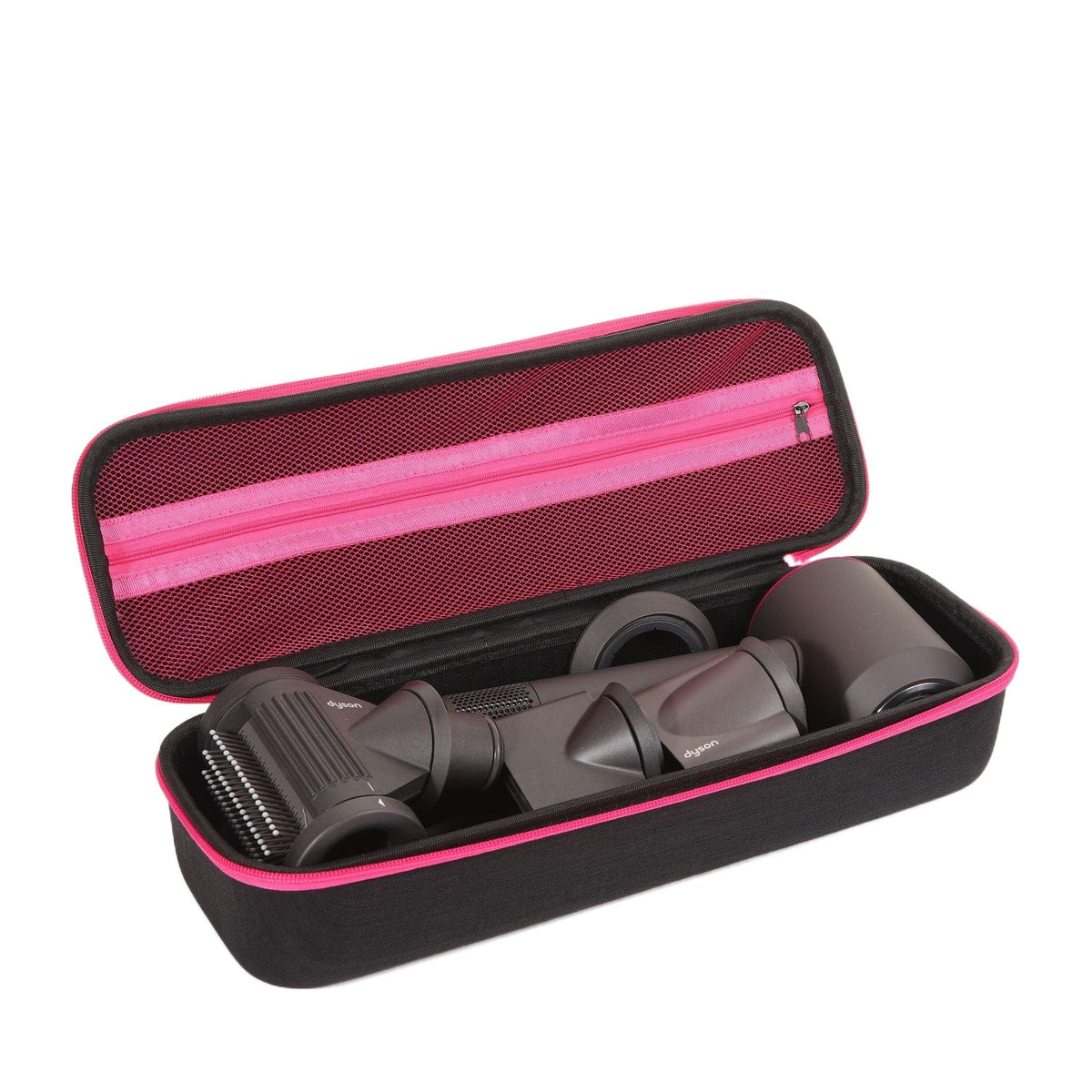 Hosoncovy Carrying Case Travel Case Storage Bag Protective Case Holder Box for Dyson Supersonic Hair Dryer and Nozzles (Empty Bag Only) (Black and