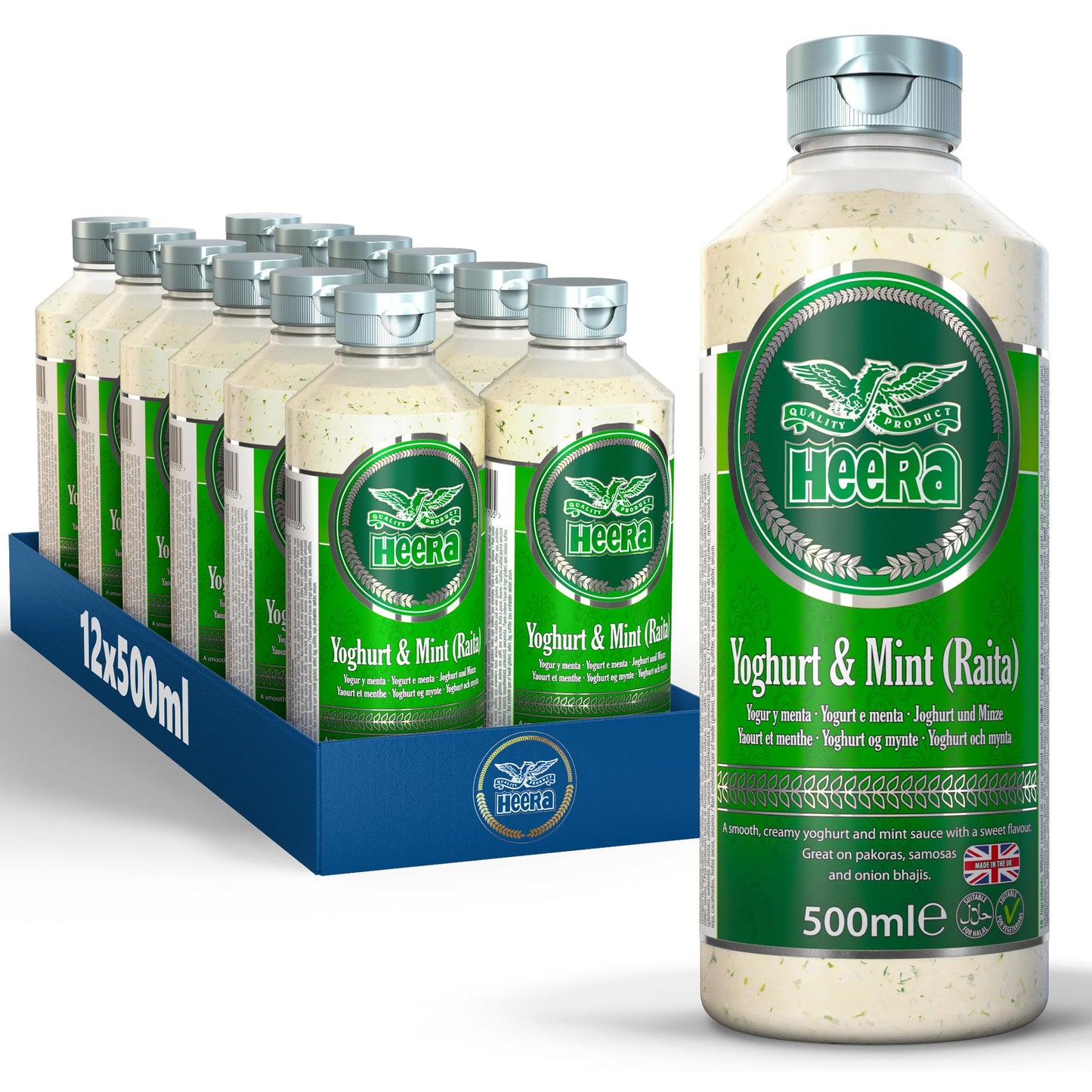Heera Yoghurt & Mint Raita Sauce, 500ml, Pack of 12