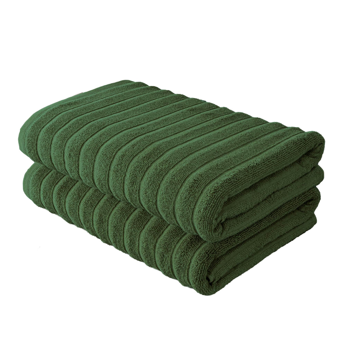 BERIBO Cloud Turkish Towel Set 100% Cotton 620gsm Olive Grove, 2 Bath Towels