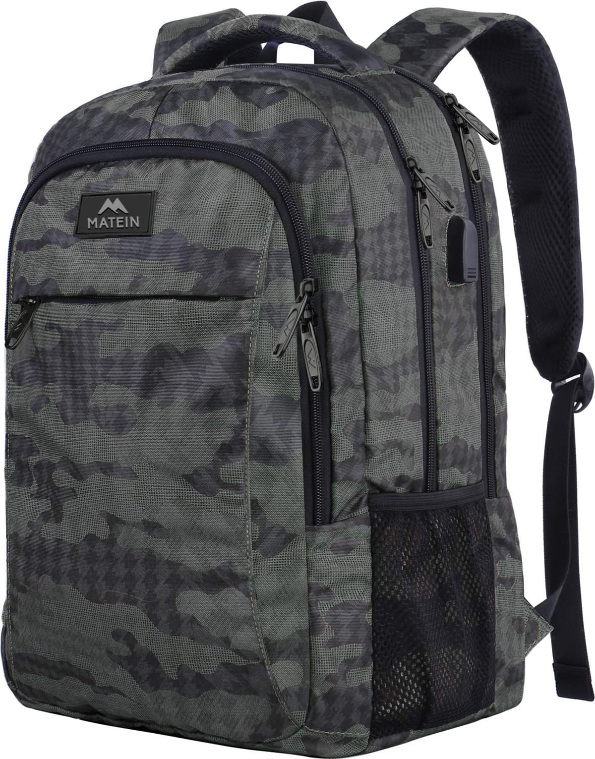 MATEIN Laptop Backpack, 15.6 Inch Computer Travel Backpack, Laptop Bag with USB Charging Port, School Bag Anti Theft Water Resistant University Work