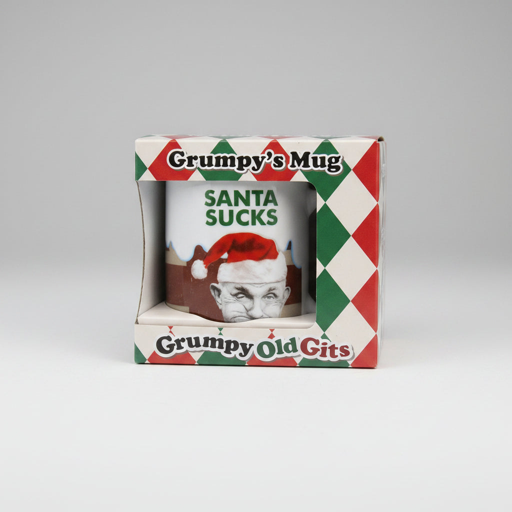 grumpys mug santa sucks