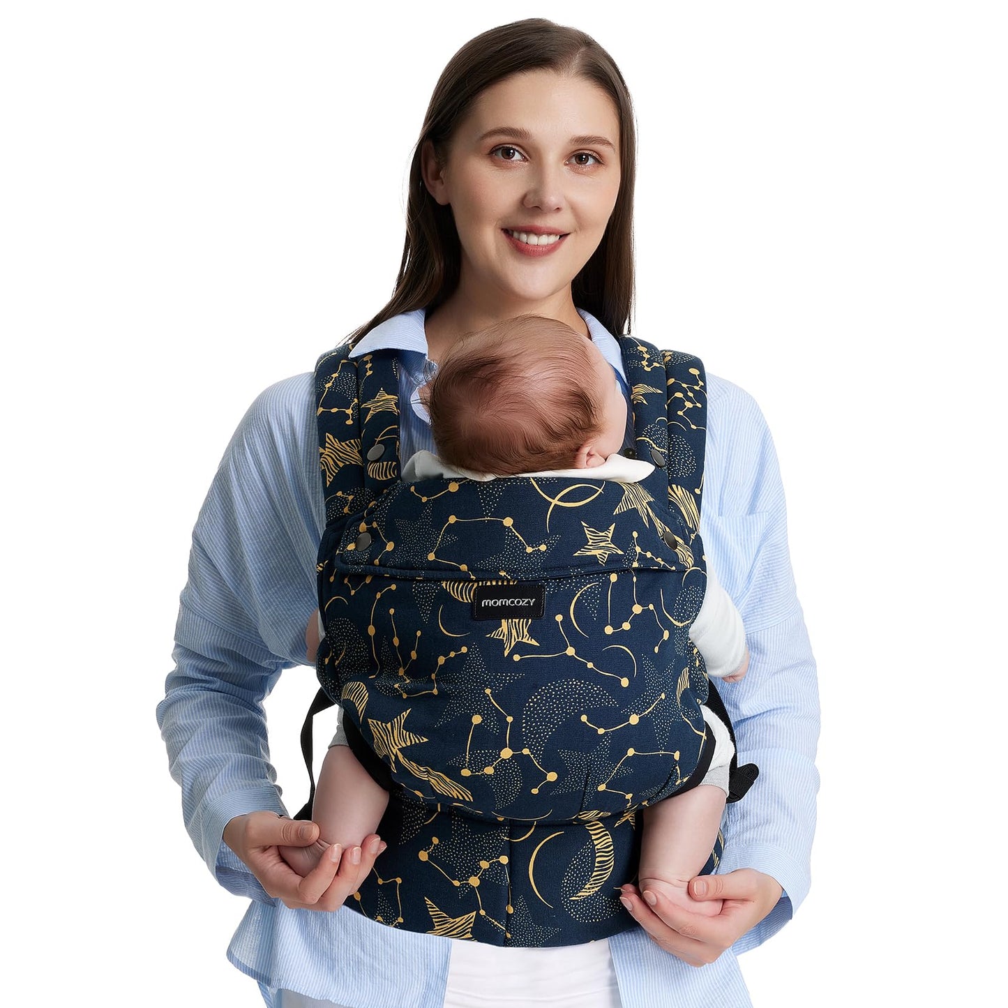 Momcozy Baby Carrier - Ergonomic, Cozy and Lightweight Carrier for 3-24 Months, All Day Comfort for Hands-Free Parenting, Enhanced Lumbar Support,
