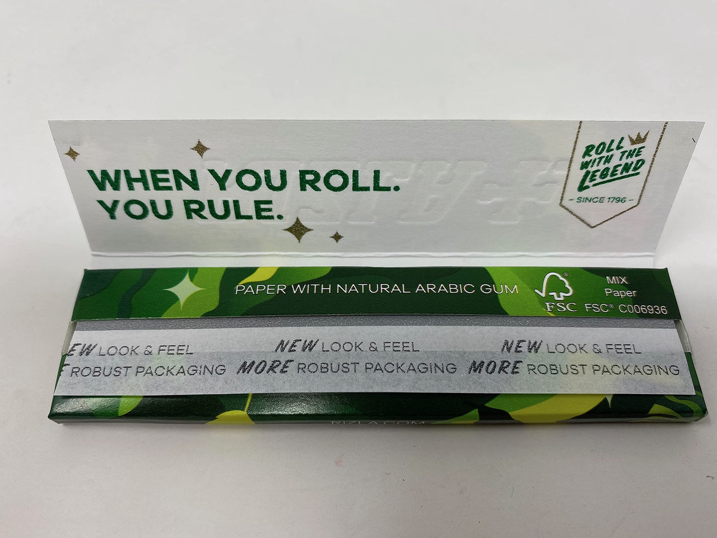 Rizla King Size Camouflage Rolling Paper Full Box Of 50 Booklets (Green)