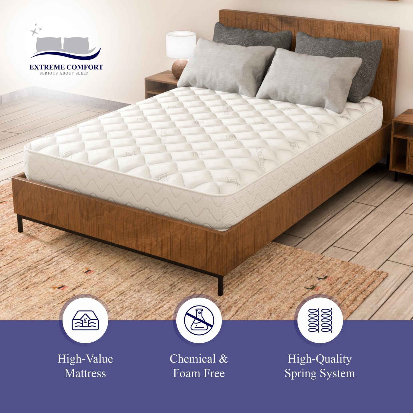 eXtreme comfort ltd Flame Essentials Double Mattress