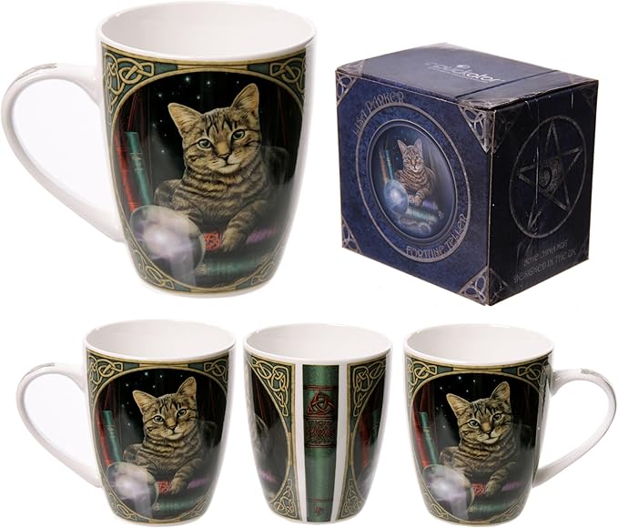 Puckator Lisa Parker Fortune Teller Cat Porcelain Mug
