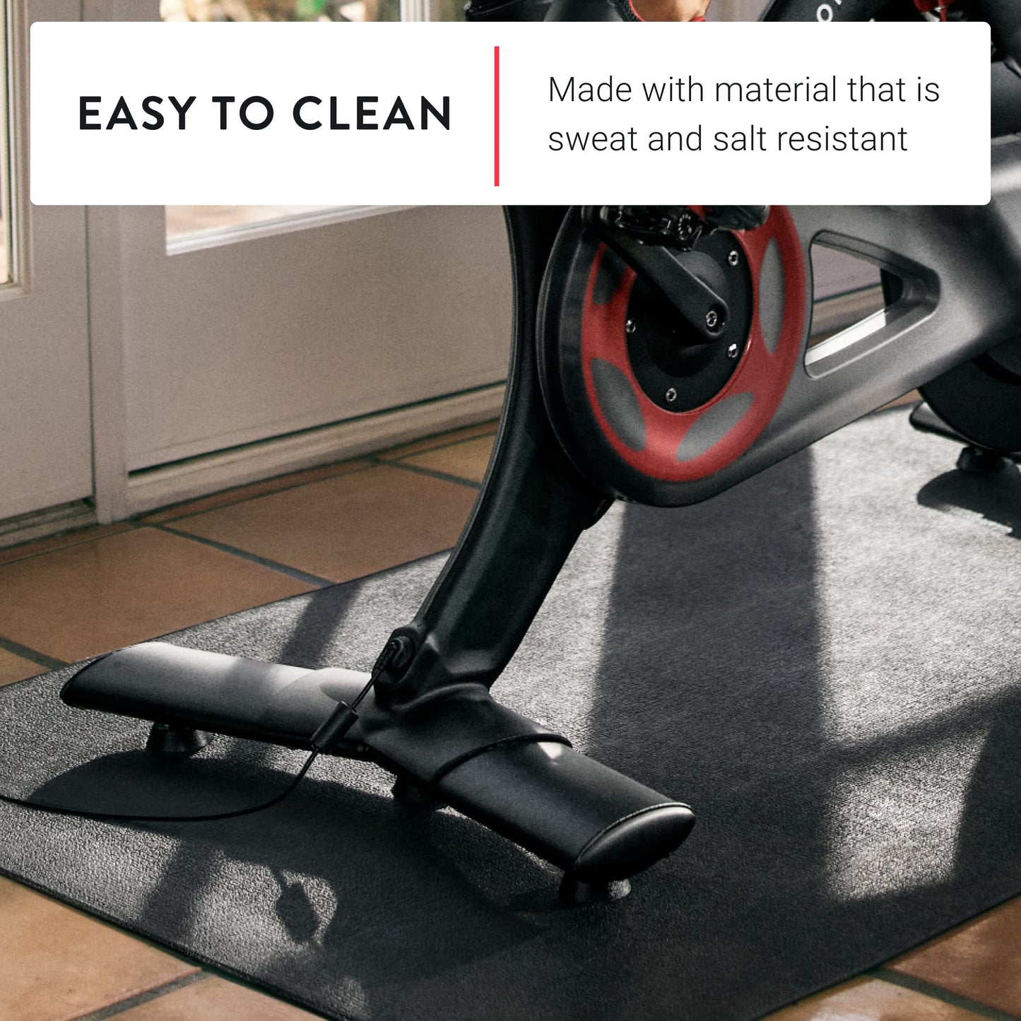 Peloton Bike Mat - 72 x 36 inches with 4 mm Thickness, Compatible with Peloton Exercise Bikes, Black