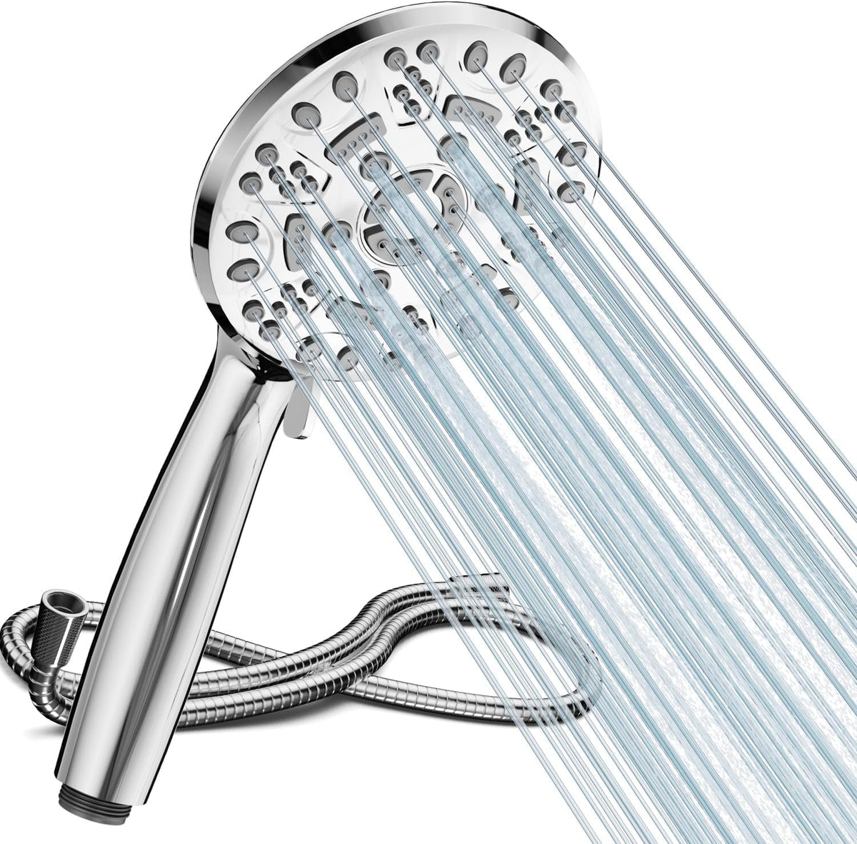 Cobbe Shower Head with Hose, High Pressure Shower Heads with 8 Spray Modes, Universal Bathroom Water Saving Shower Head Set, Large Powerful Flow Rain