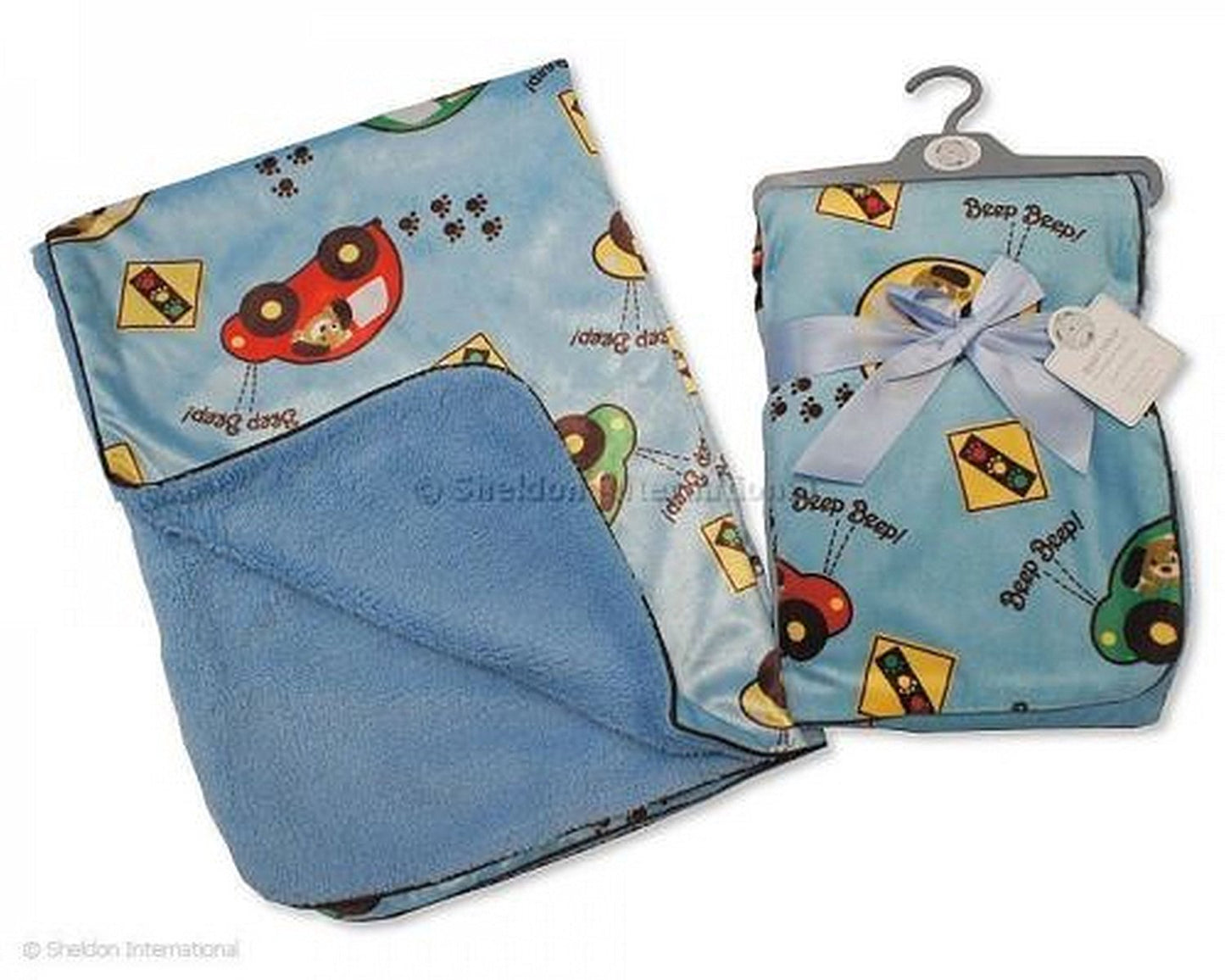 Mink Baby Blanket/Wrap With Decorative Car: 75 x 100 cm - bw-112-908