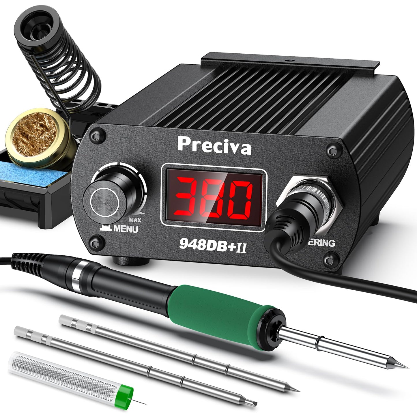 Soldering Station, 75W Preciva Digital Soldering Station, Plug-in Soldering Tips, 200-480?, 6 Modes