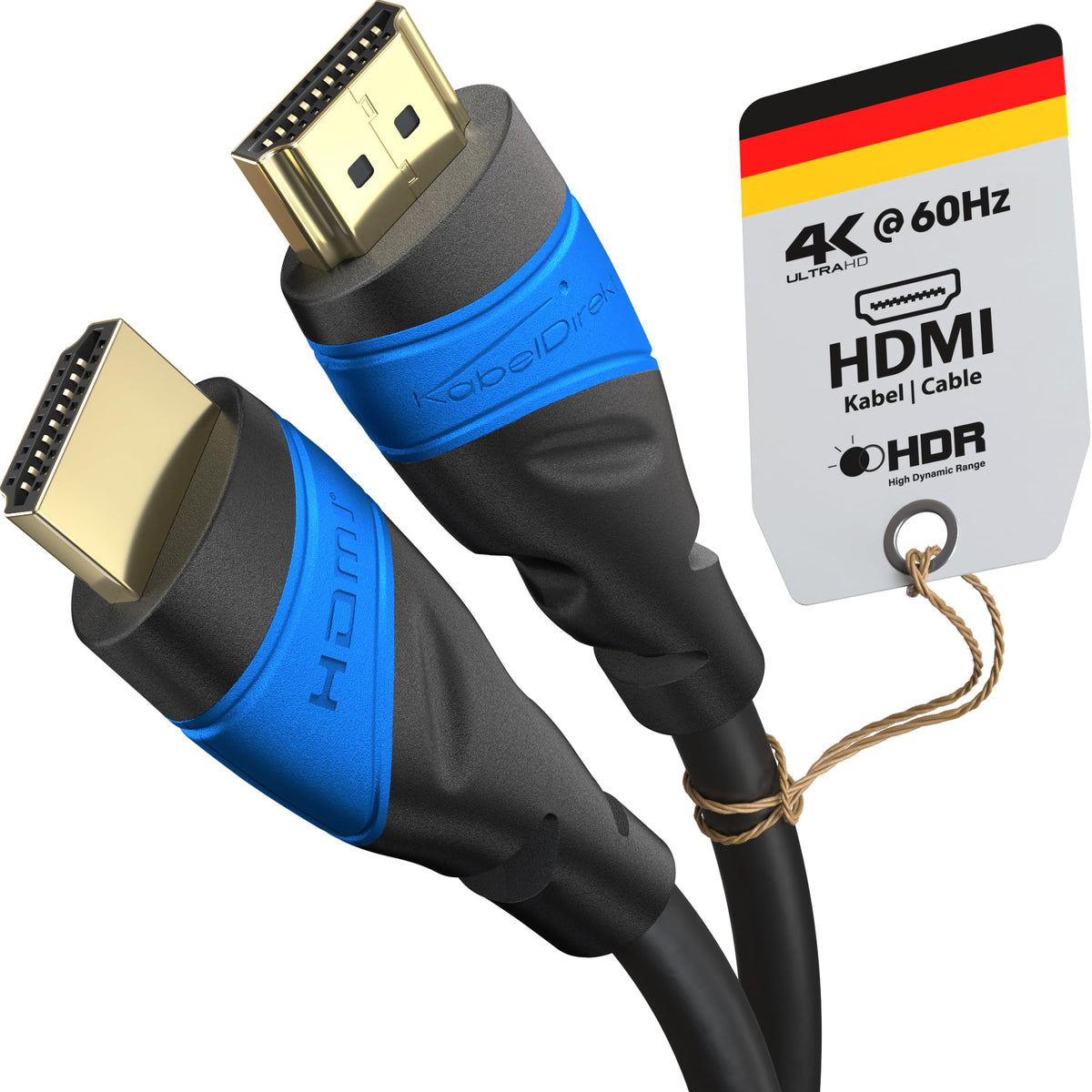 KabelDirekt ? 4K HDMI Cable ? 10m & Longer HDMI Cables (7.5m?22.5m) ? German-Engineered HDMI Lead ? Supports 4K@60Hz, UHD, HDR, ARC, Ethernet ? HDMI