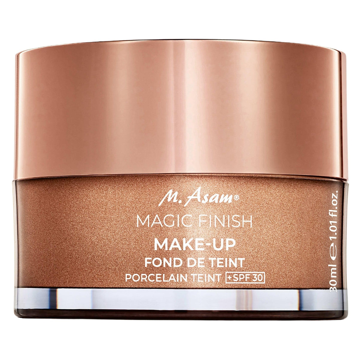 M. Asam Magic Finish Porcelain Teint Make-Up Mousse (1.01 Fl Oz) ? 4in1 Primer, Foundation, Concealer & Powder With Buildable Coverage, Hides Redness