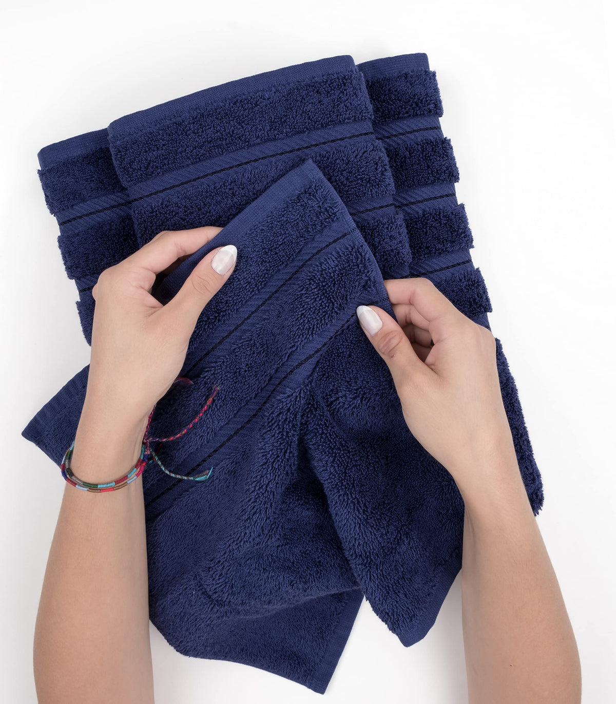 American Soft Linen Luxury 4 Piece Bath Towel Set, 100% Cotton Turkish Bath Towels for Bathroom, 27x54 in Extra Large Bathroom Shower Towels