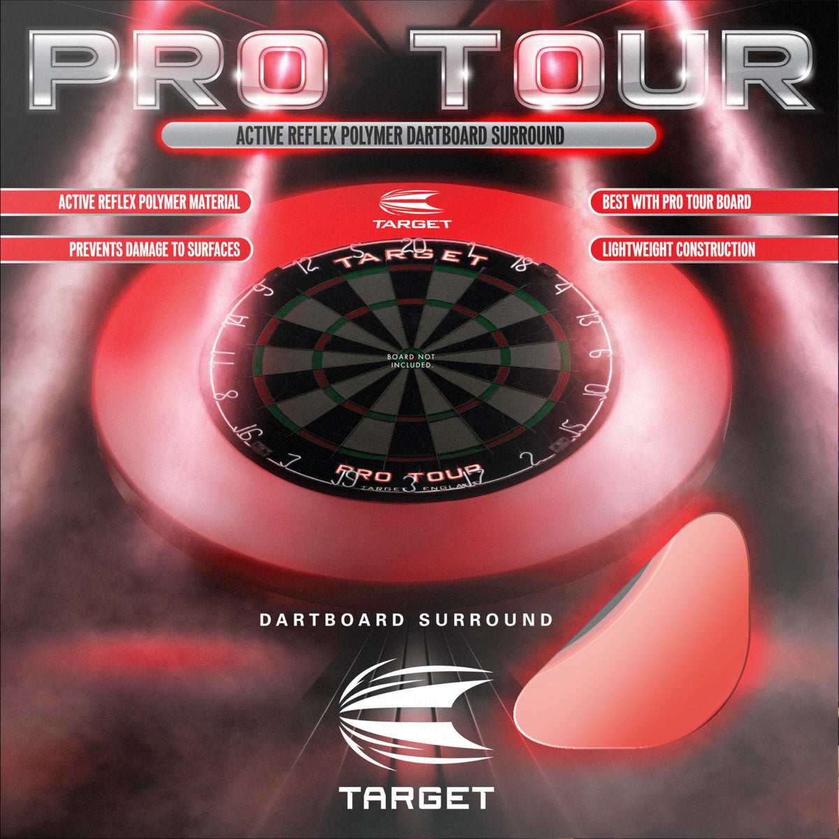 Target Darts Pro Tour Printed Surround Red