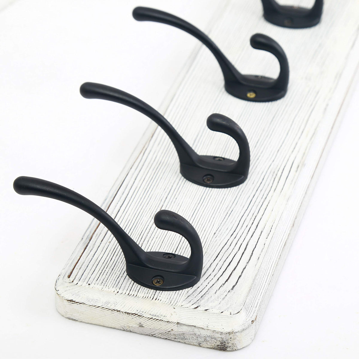 WEBI Coat Rack Wall Mounted,Wood Coat Hooks Wall Mounted,16" Hole to Hole,Large Coat Hanger Wall Hook Rack,5 Hooks for Hanging