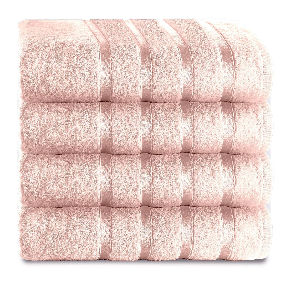 GC GAVENO CAVAILIA Fade Resistant Luxury Towels, Extra Absorbent 100% Ringspun Egyptian Cotton 500 GSM Bathroom Set, Blush Pink, 4PK Bath, 554721