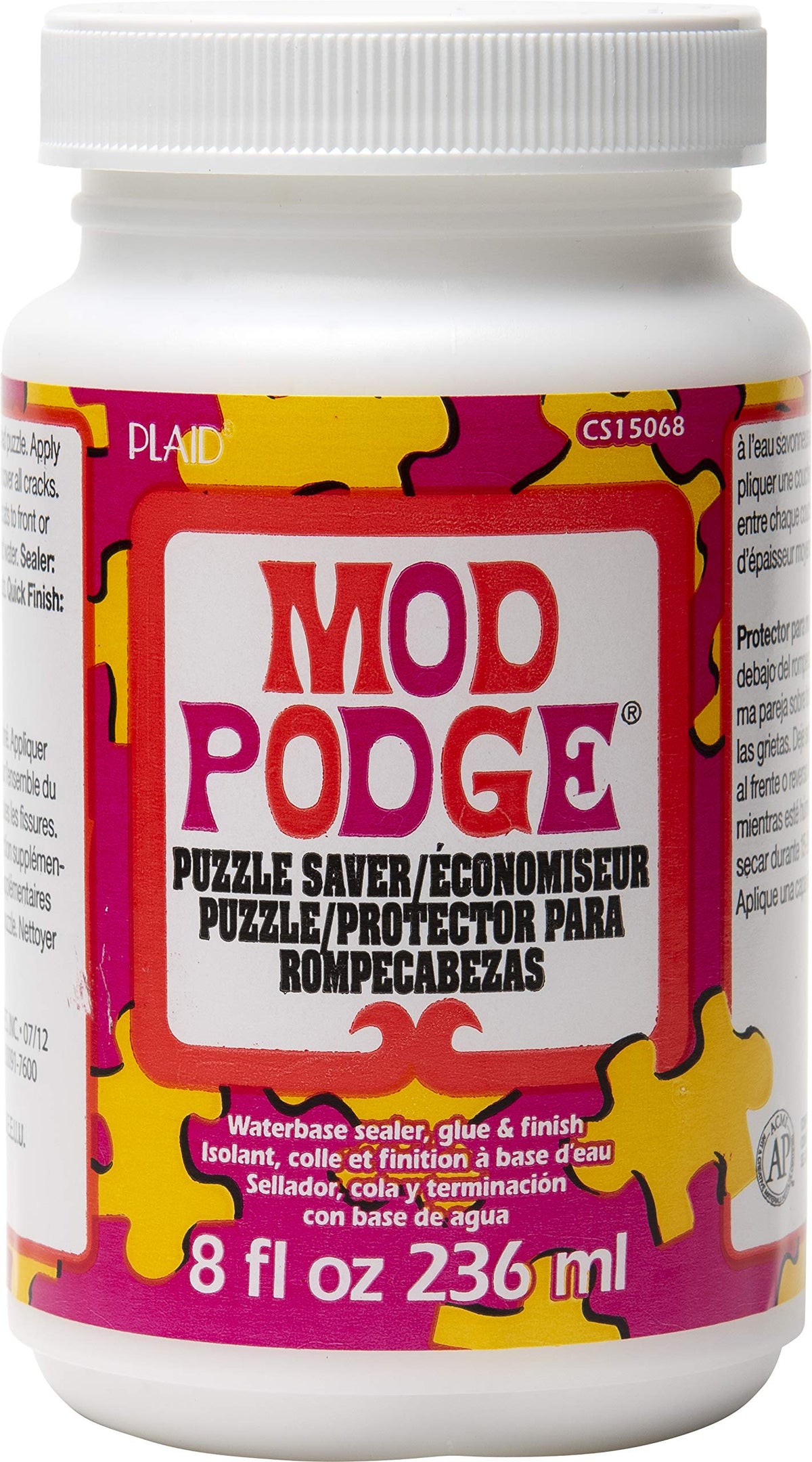 Mod Podge, Water-based Sealer, Glue and Finish, Puzzle Saver, Dries Clear, CS15068, 236 ml Bottle
