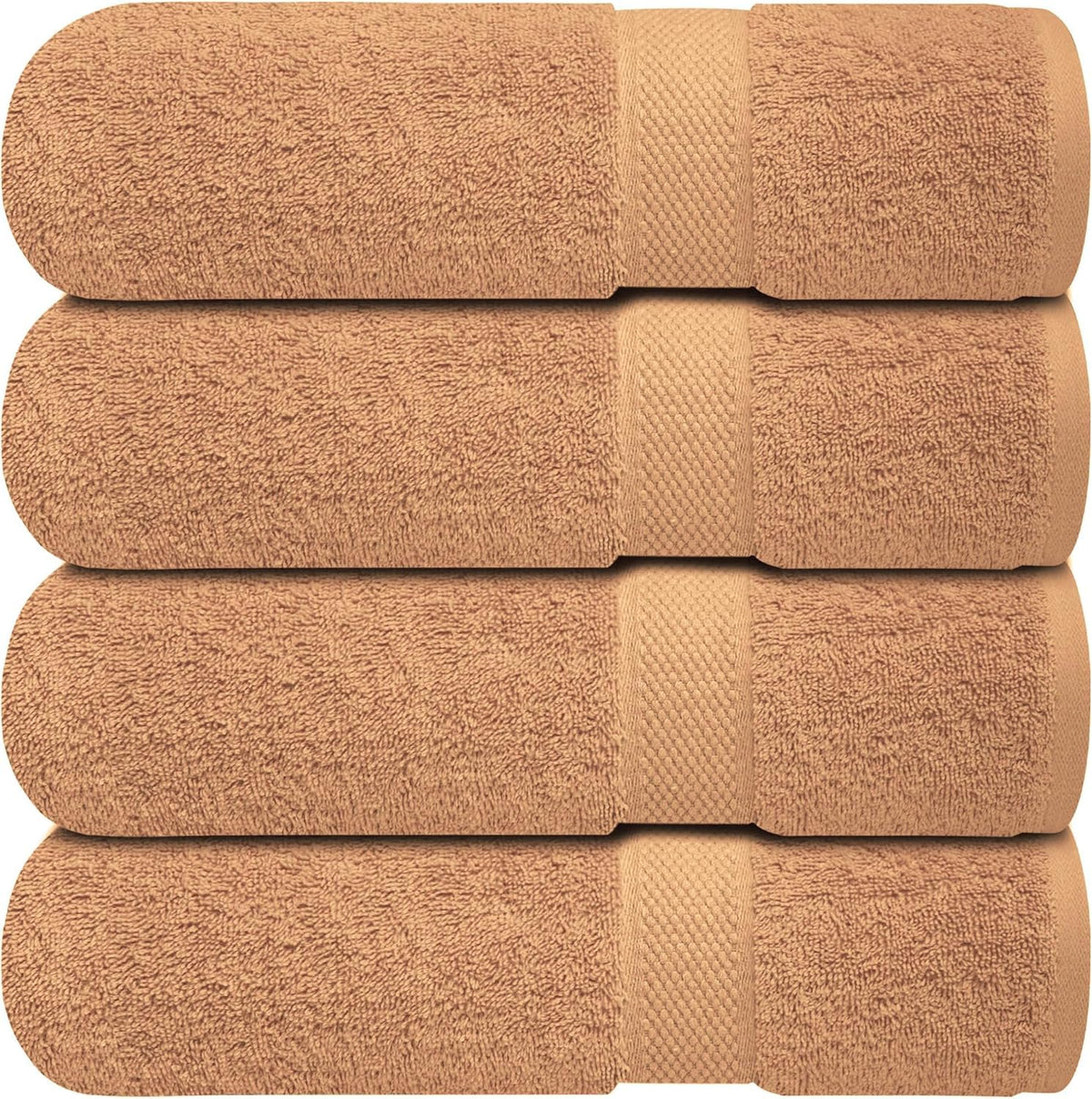 Infinitee Xclusives Bath Towels Set of 4 (70x140 cm) - 100% Cotton, Super Absorbent, Quick-Dry Towels for Bathroom, Spa, Gym & Hotel |Cosmic Sand|