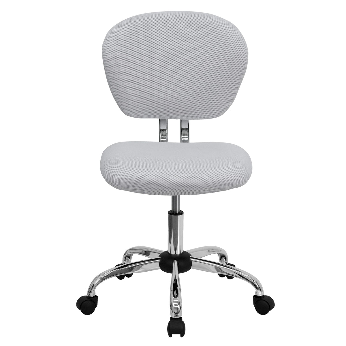Flash Furniture H-2376-F-WHT-GG Mid-Back White Mesh Task Chair with Chrome Base
