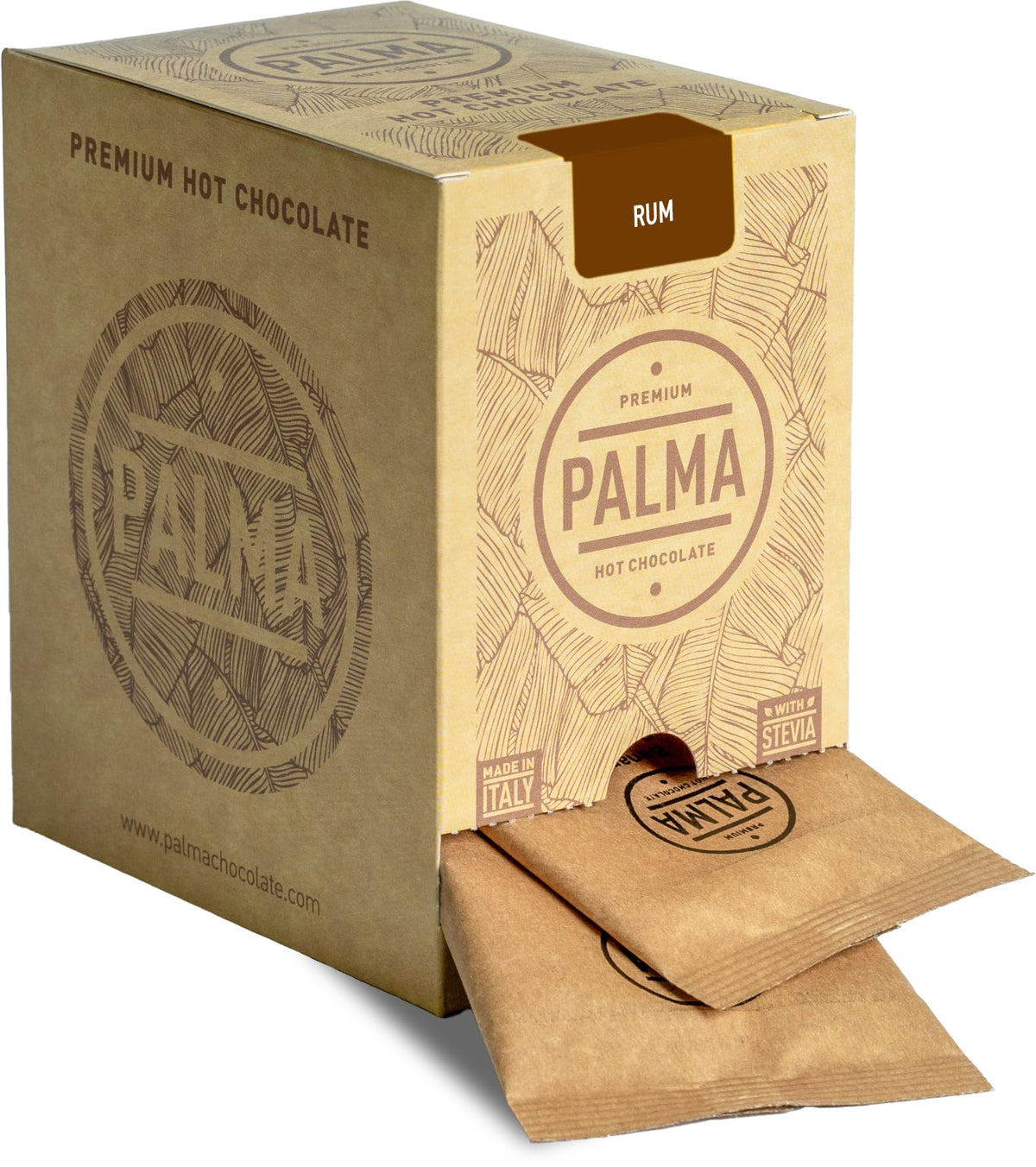 PALMA Italian Hot Chocolate Sachets - Rum | 500g (20 Servings)