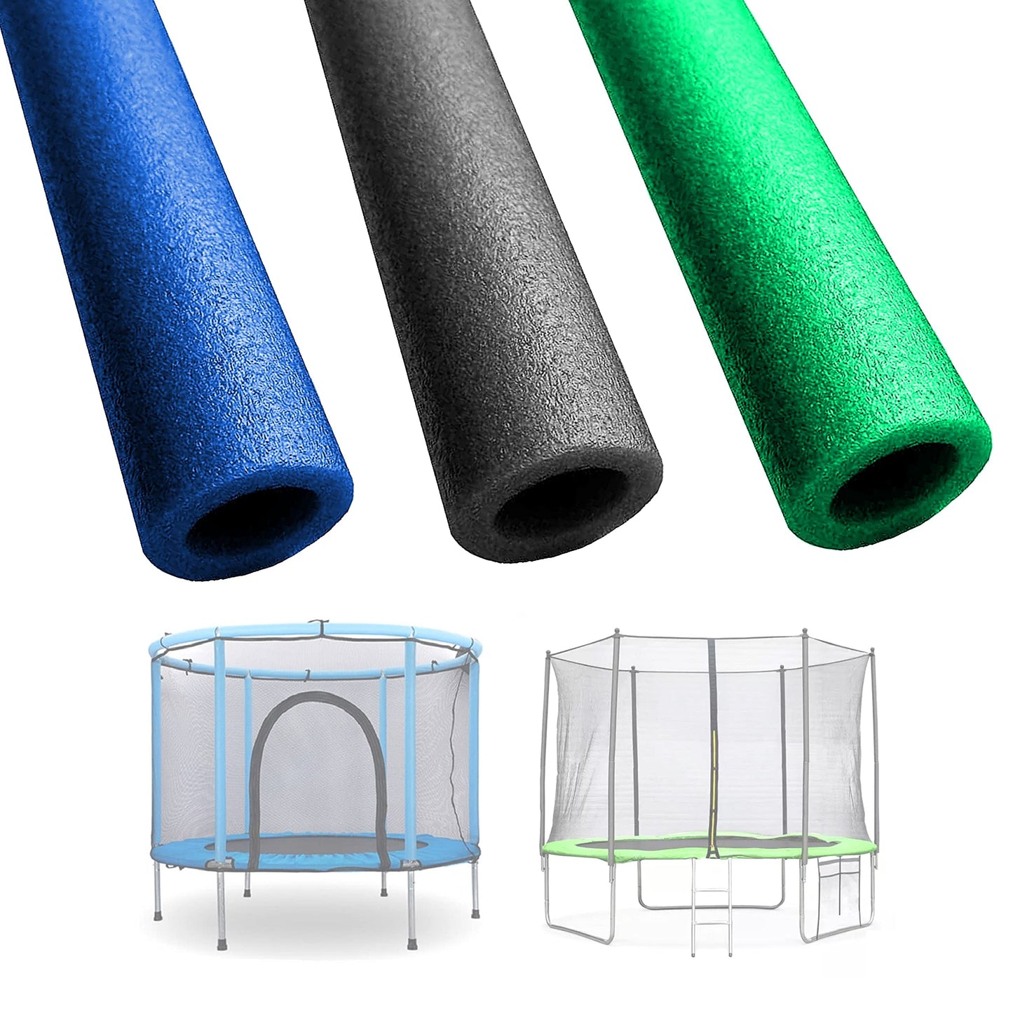 Clever Leon 8 x Trampoline Foam Cover Tube Trampoline Foam Tubes Replacement Pole Covers Protection For Garden Trampolines Protective Sponge Tube For