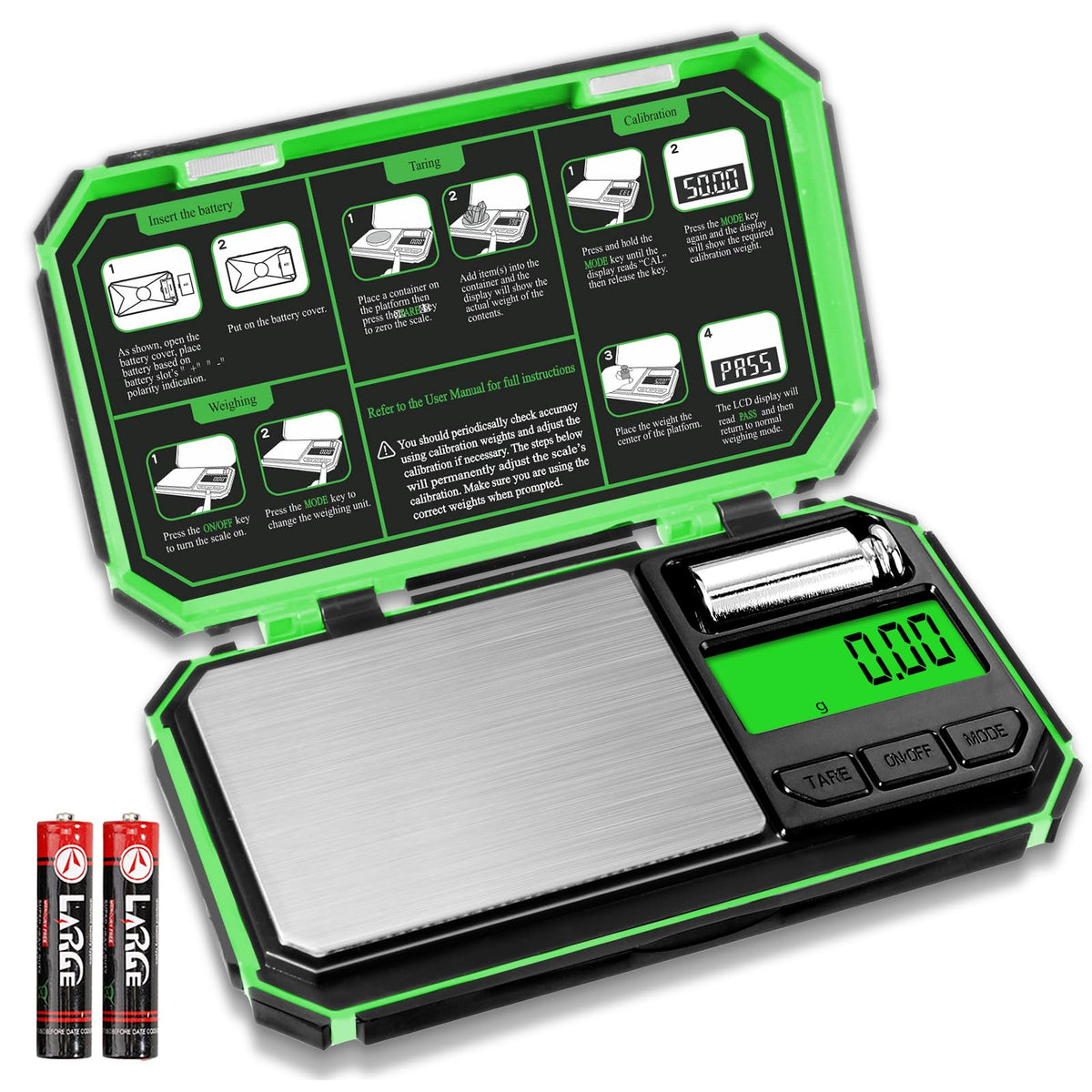 UNIWEIGH Digital Pocket Scales 200g/0.01g,Small Digital Precision Gram Scale with LDC display,Mini Jewellery scales with 6 Units,Kitchen Scale Great