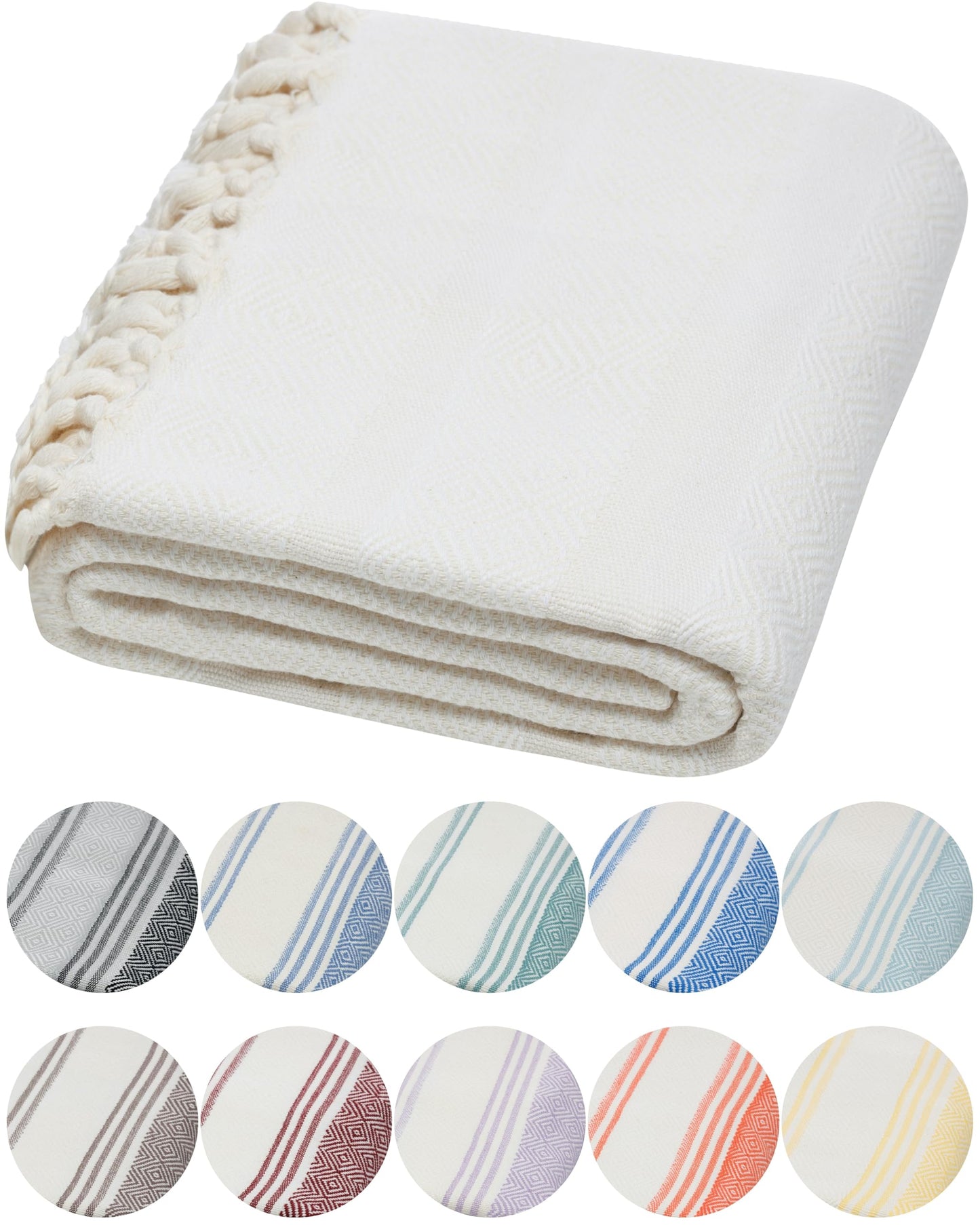 DEMMEX Organic Turkish Cotton Beach Bath Hammam Towel ? Quick-Dry, Lightweight, Compact, Sand-Free Beach Towel & Blanket ? Luxury Bathroom & Hammam