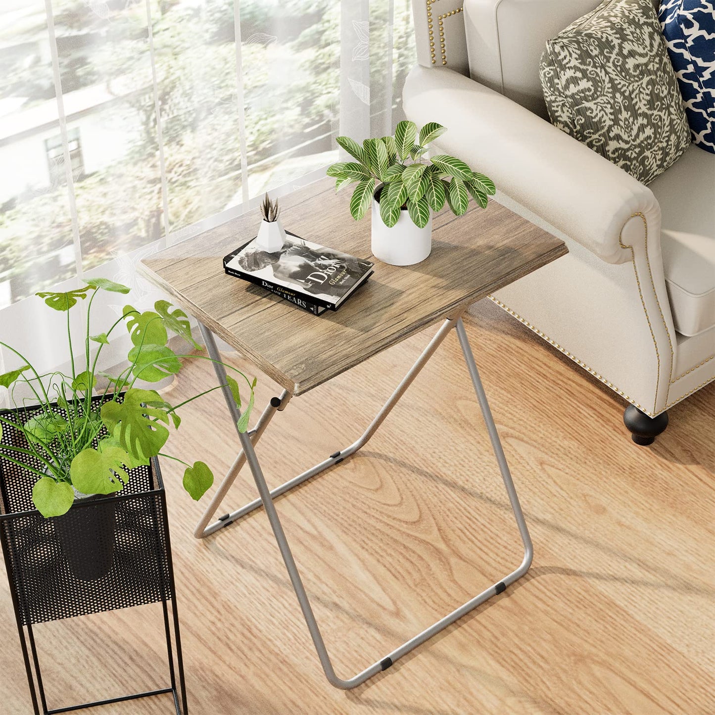 Small Folding Table, Foldable Table, TV Tray Table, Sofa Table, End Table